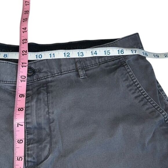 Mens Gray Straight-Leg Casual Pants 38x32 With Zip Pocket Cotton/Spandex Blend - Picture 9 of 9